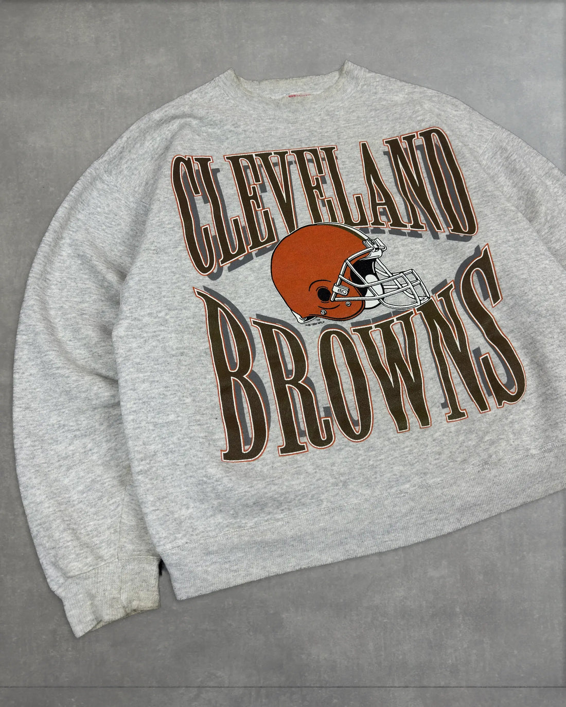 VINTAGE GREY NFL CLEVELAND SWEATSHIRT - XL