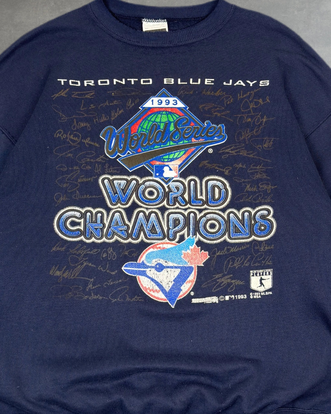 VINTAGE NAVY 1993 BLUE JAYS CREWNECK - XL