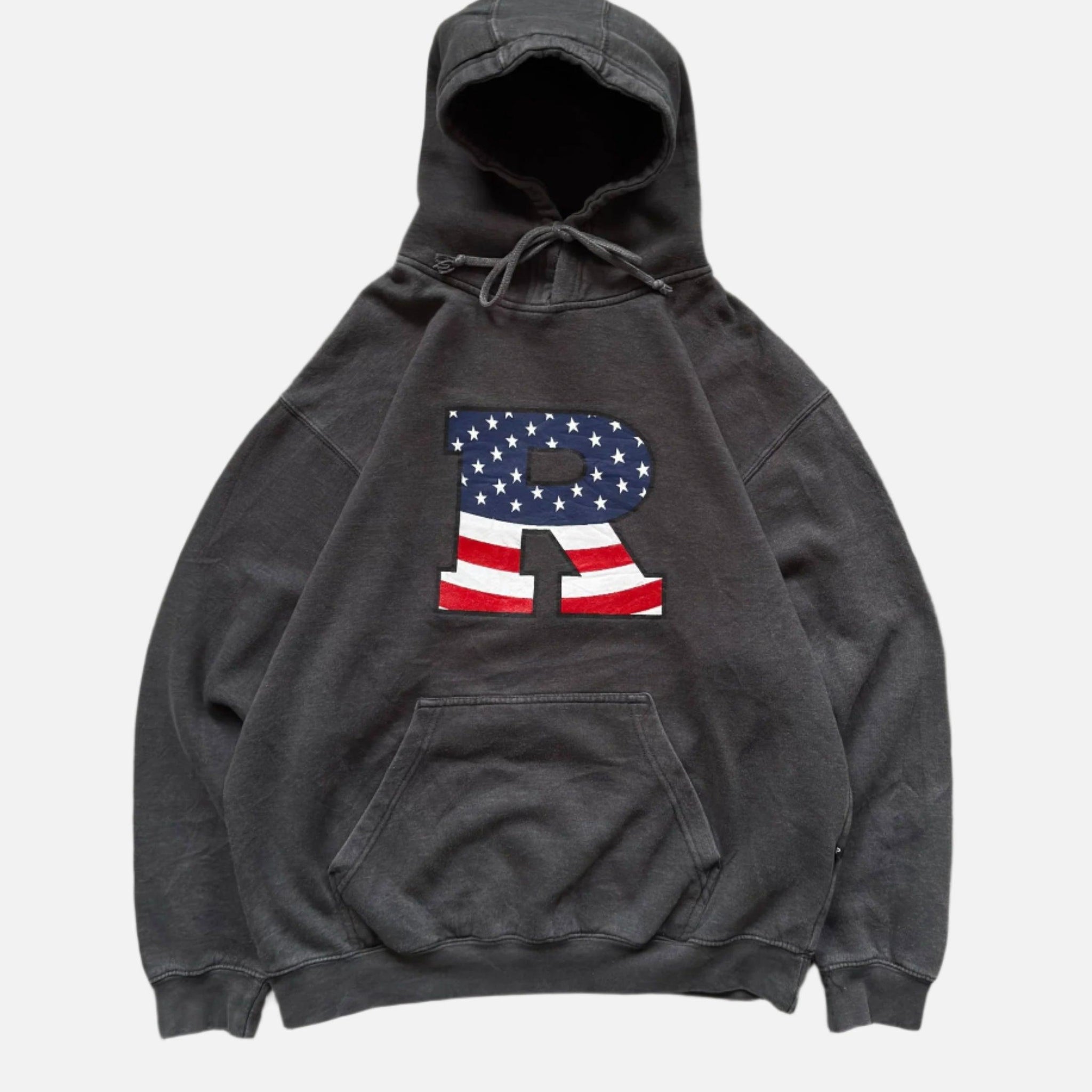 PENNANT R USA Dark Grey Vintage Hoodie - VINTAGE HOODIE - VINTAGE SWEATSHIRT