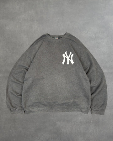 VINTAGE DARK GREY NY YANKEES CREWNECK - L
