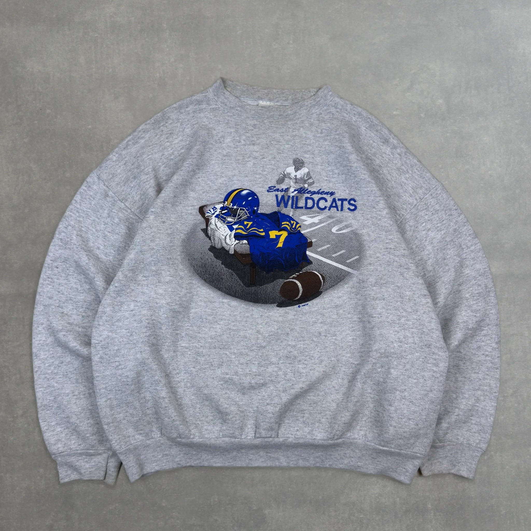 VINTAGE GREY 1990 WILDCATS SWEATSHIRT - XL
