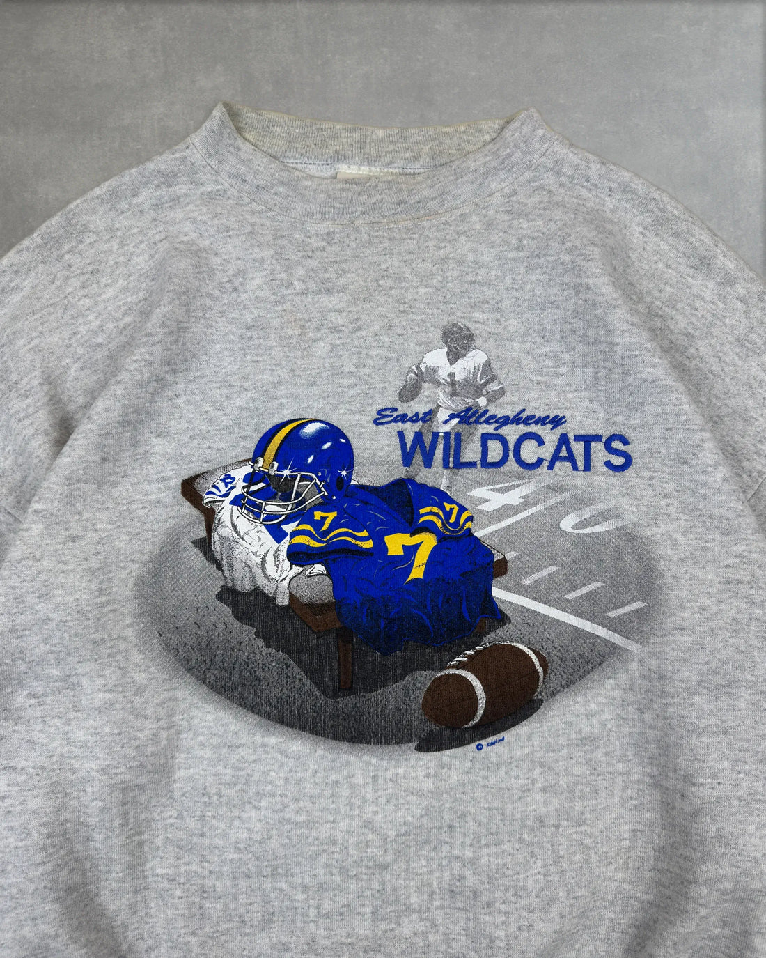 VINTAGE GREY 1990 WILDCATS SWEATSHIRT - XL