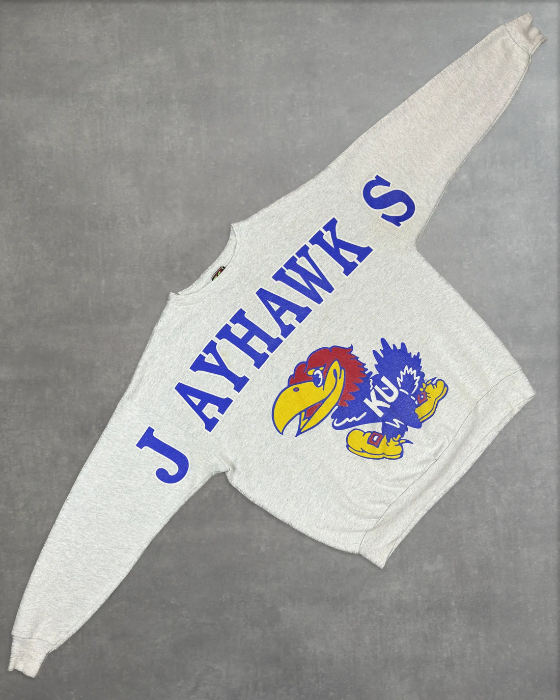 VINTAGE GREY 90S KU JAYHAWKS SWEATSHIRT - XXL