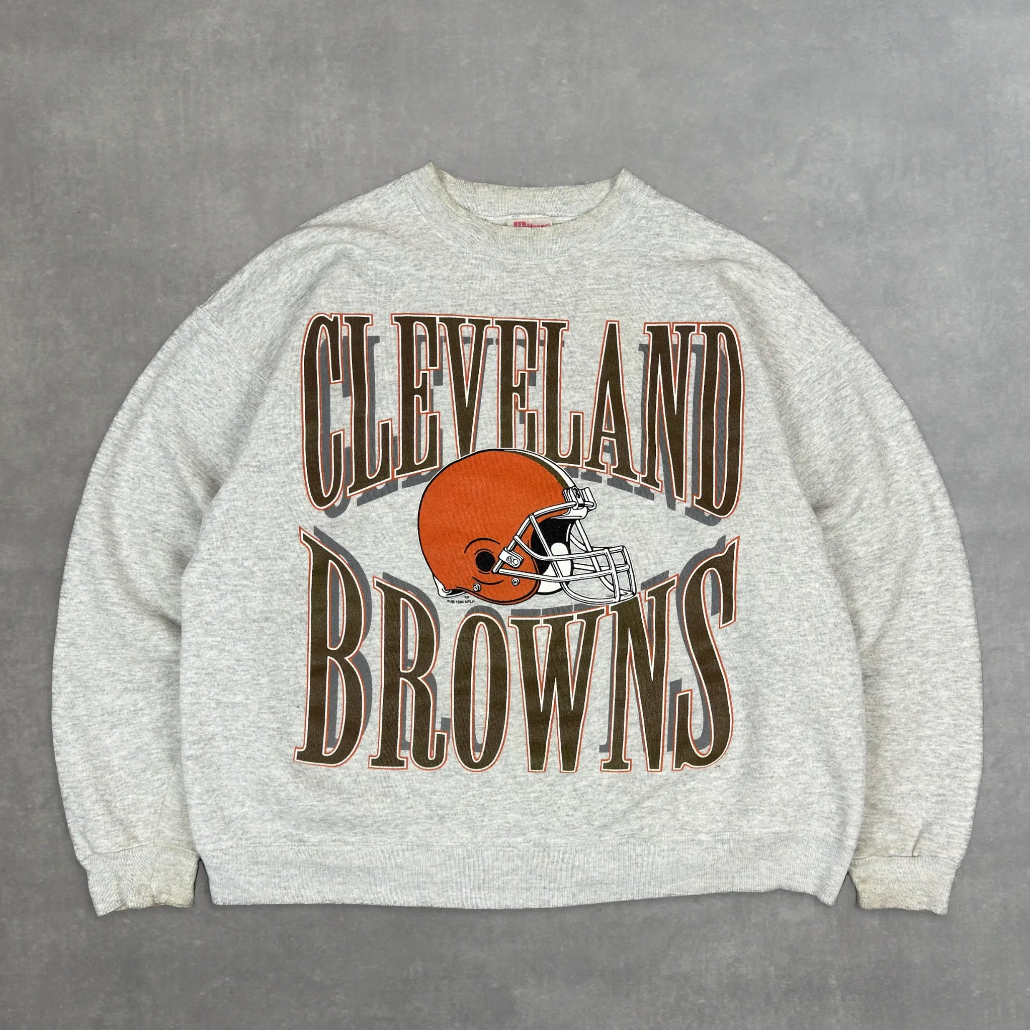 VINTAGE GREY NFL CLEVELAND SWEATSHIRT - XL