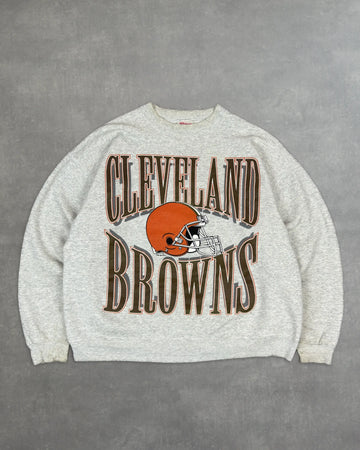 VINTAGE GREY NFL CLEVELAND SWEATSHIRT - XL