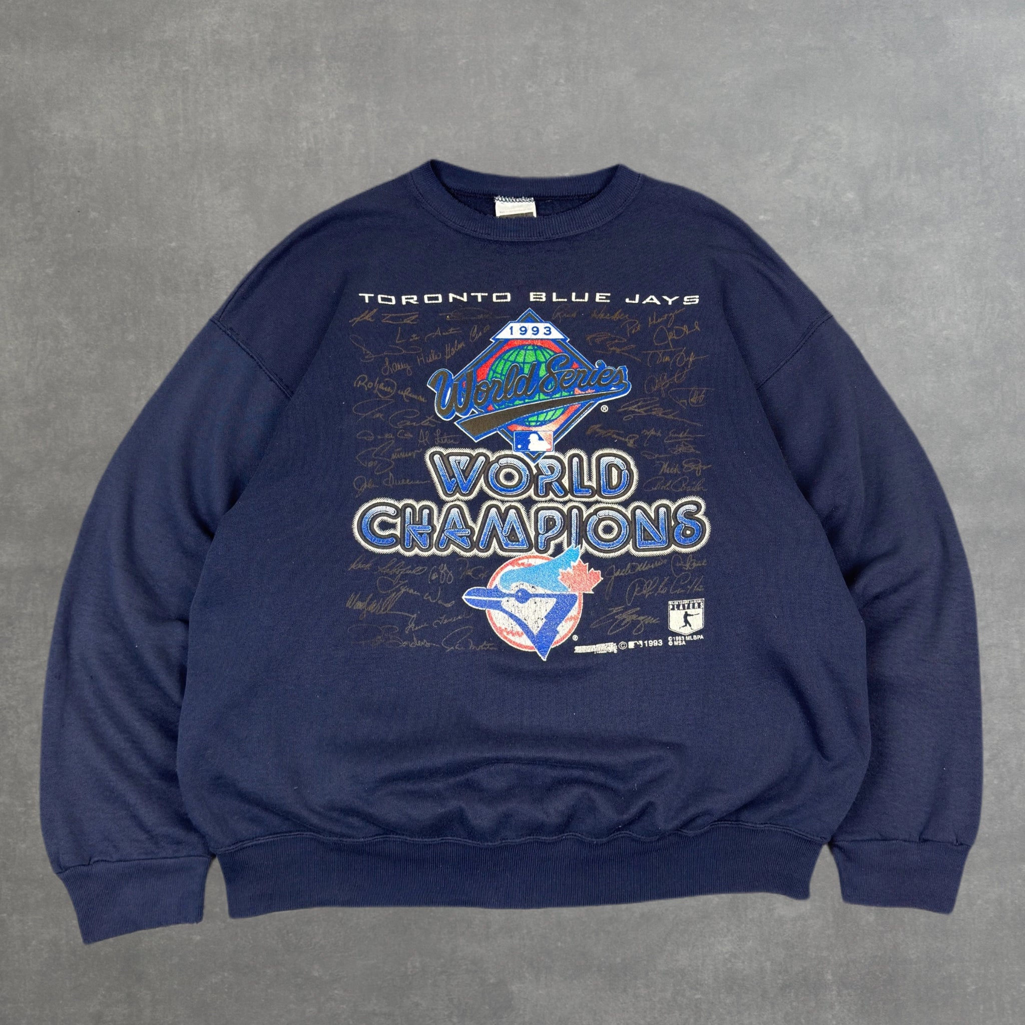 VINTAGE NAVY 1993 BLUE JAYS CREWNECK - XL