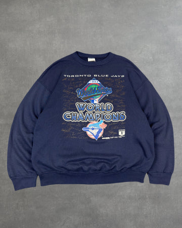 VINTAGE NAVY 1993 BLUE JAYS CREWNECK - XL