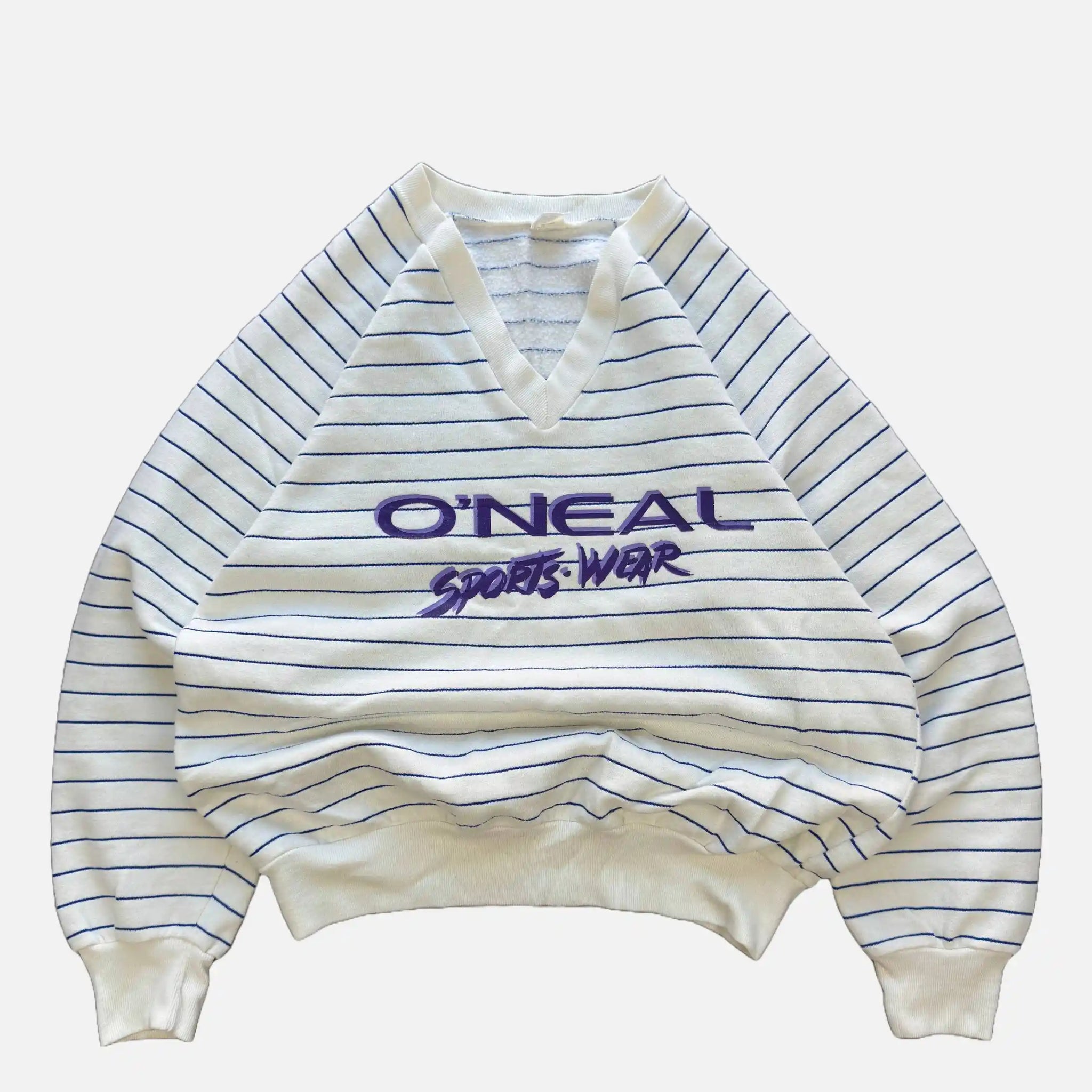 VINTAGE O'NEAL STRIPED VNECK - M